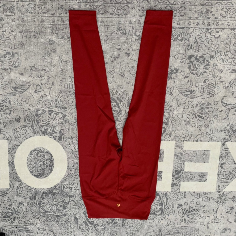 Lululemon Define Jacket Leggings Set Women 4 Red Gold Zip Activewear NWT - Picture 12 of 14